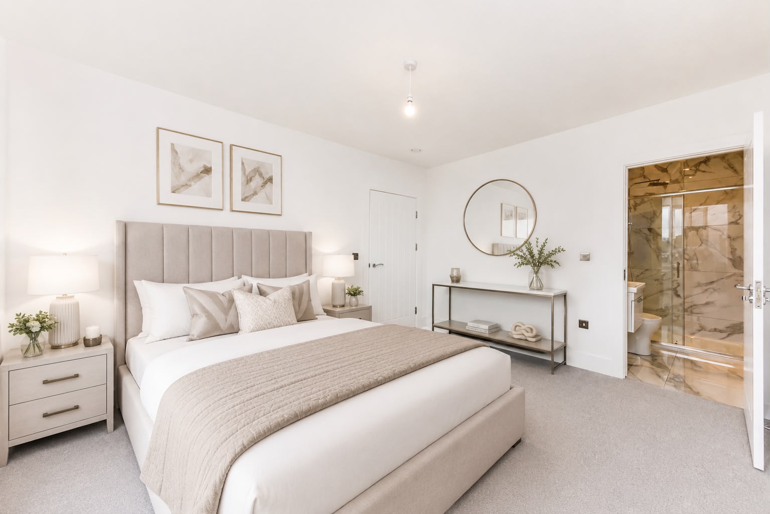 Double bedroom with marble en-suite shower room