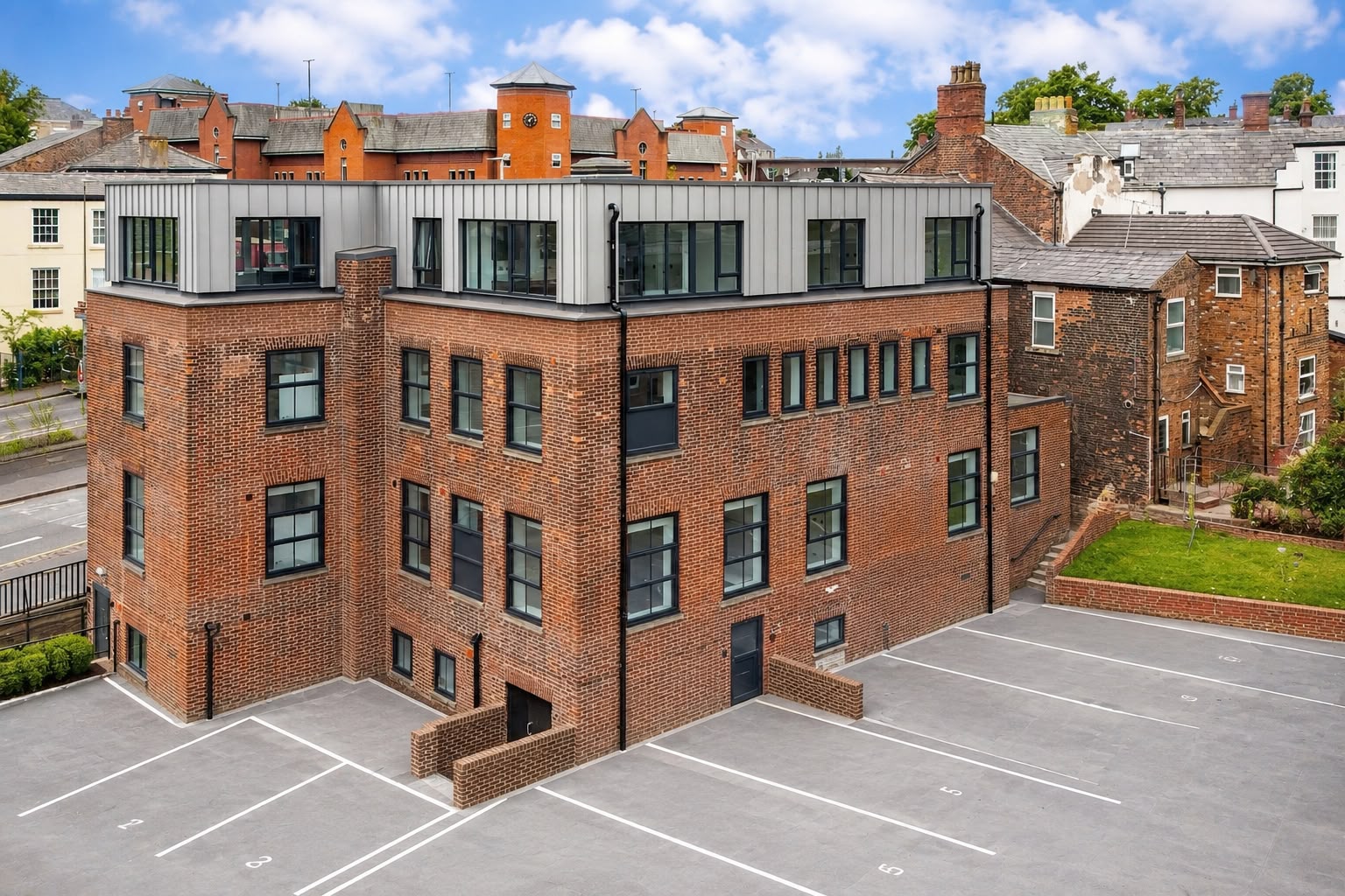 The Court House — rear elevation and parking